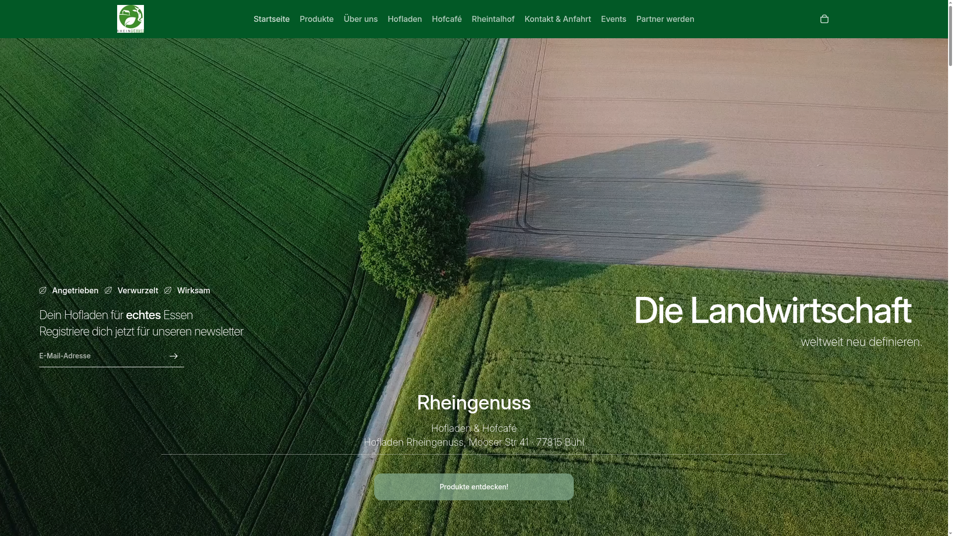 Projekt-Vorschau: Rheingenuss Hofladen – Hofladen · Regional