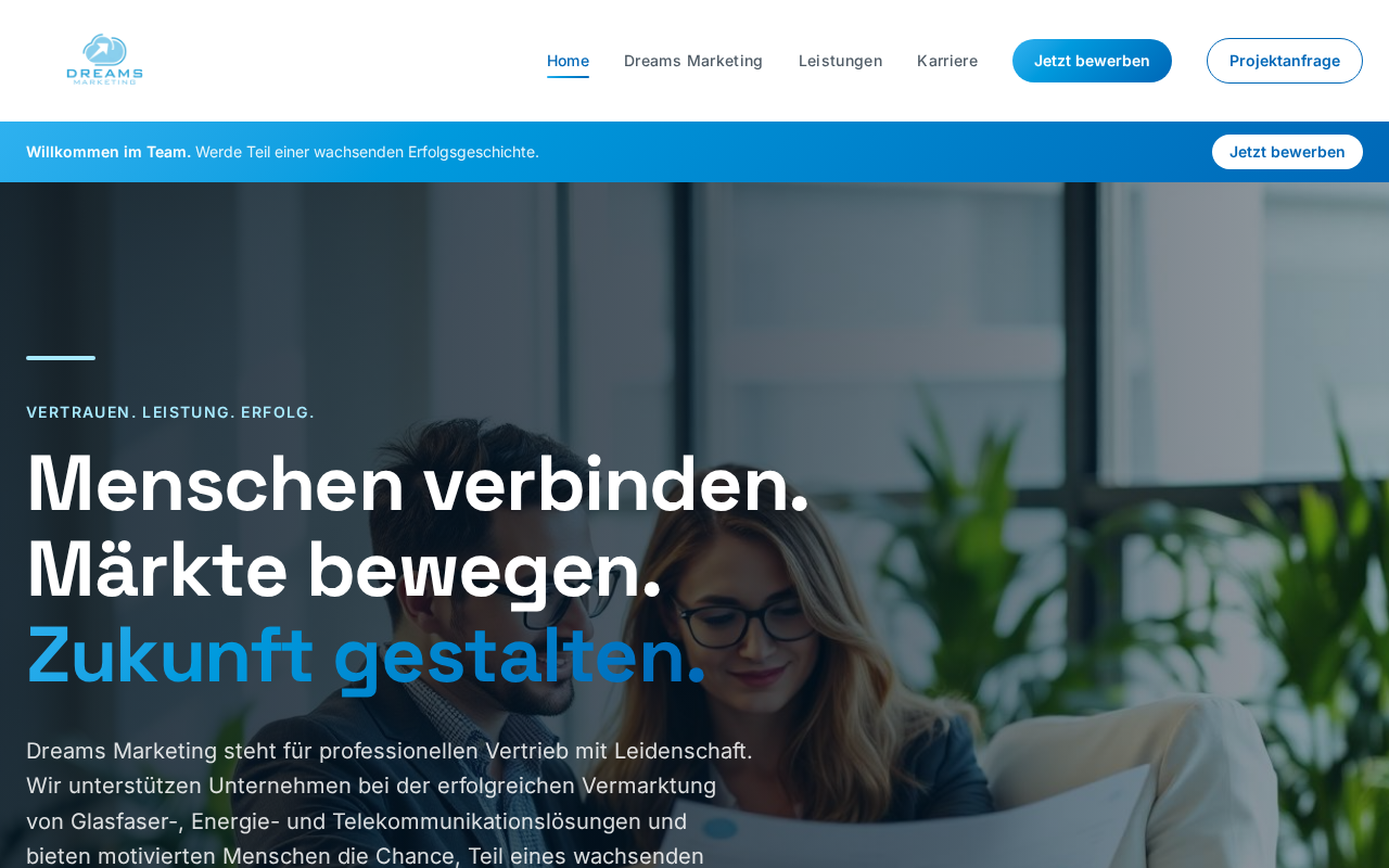Projekt-Vorschau: Dreams Marketing – Direktvertrieb · Corporate